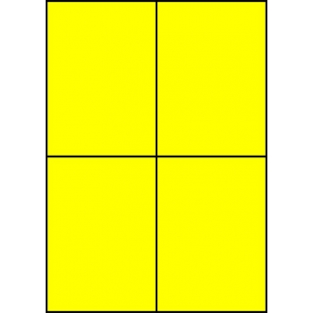 Etykiety A4 kolorowe 105x148 – żółte PANTONE YELLOW U