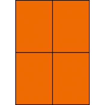 Etykiety A4 kolorowe 105x148 – pomarańczowe