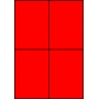 Etykiety A4 kolorowe 105x148 – czerwone fluorescencyjne