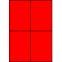 Etykiety A4 kolorowe 105x148 – czerwone fluorescencyjne