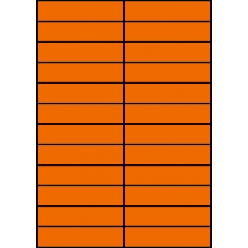Etykiety A4 kolorowe 105x24,75 – pomarańczowe