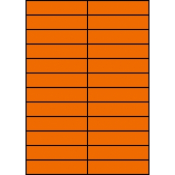 Etykiety A4 kolorowe 105x24,75 – pomarańczowe