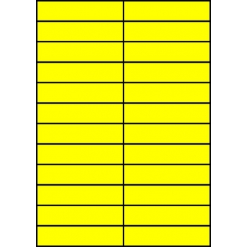 Etykiety A4 kolorowe 105x24,75 – żółte fluorescencyjne