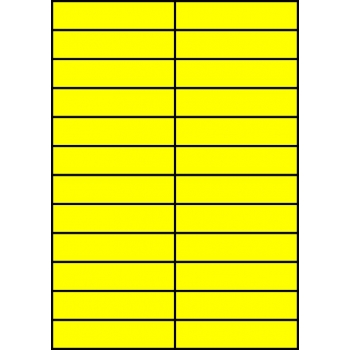 Etykiety A4 kolorowe 105x24,75 – żółte fluorescencyjne