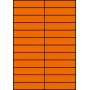 Etykiety A4 kolorowe 105x24,75 – pomarańczowe