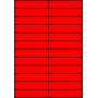 Etykiety A4 kolorowe 105x24,75 – czerwone fluorescencyjne