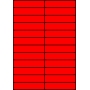 Etykiety A4 kolorowe 105x24,75 – czerwone fluorescencyjne