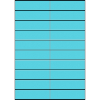 Etykiety A4 kolorowe 105x29,7 – niebieskie