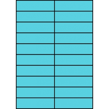Etykiety A4 kolorowe 105x29,7 – niebieskie