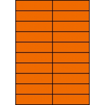 Etykiety A4 kolorowe 105x29,7 – pomarańczowe