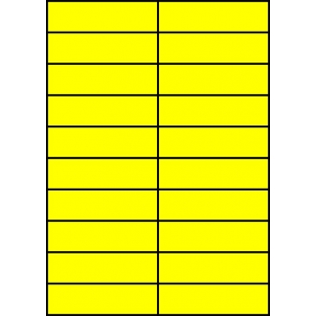 Etykiety A4 kolorowe 105x29,7 – żółte fluorescencyjne
