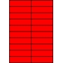 Etykiety A4 kolorowe 105x29,7 – czerwone fluorescencyjne