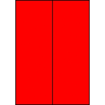 Etykiety A4 kolorowe 105x297 – czerwone fluorescencyjne