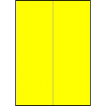 Etykiety A4 kolorowe 105x297 – żółte fluorescencyjne