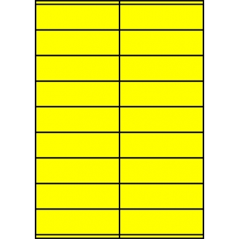 Etykiety A4 kolorowe 105x32 – żółte fluorescencyjne