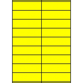 Etykiety A4 kolorowe 105x32 – żółte