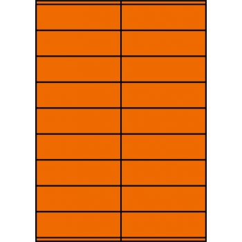 Etykiety A4 kolorowe 105x32 – pomarańczowe