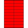 Etykiety A4 kolorowe 105x32 – czerwone fluorescencyjne