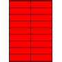 Etykiety A4 kolorowe 105x32 – czerwone fluorescencyjne