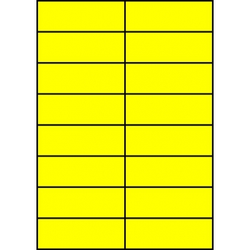 Etykiety A4 kolorowe 105x37 – żółte fluorescencyjne