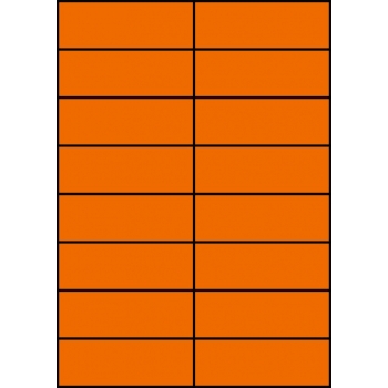 Etykiety A4 kolorowe 105x37 – pomarańczowe