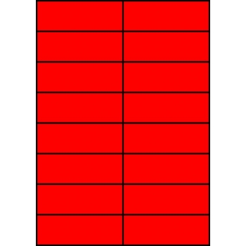 Etykiety A4 kolorowe 105x37 – czerwone