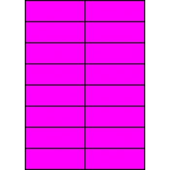 Etykiety A4 kolorowe 105x37 – różowe