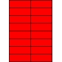 Etykiety A4 kolorowe 105x37 – czerwone fluorescencyjne