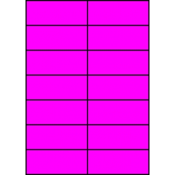 Etykiety A4 kolorowe 105x42,4 – różowe