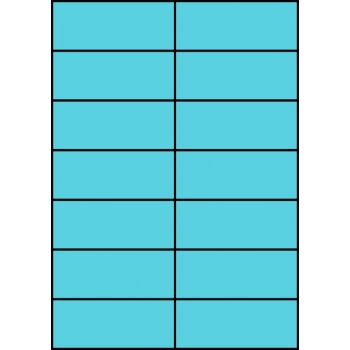 Etykiety A4 kolorowe 105x42,4 – niebieskie