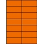 Etykiety A4 kolorowe 105x42,4 – pomarańczowe