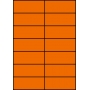 Etykiety A4 kolorowe 105x42,4 – pomarańczowe