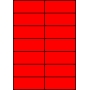 Etykiety A4 kolorowe 105x42,4 – czerwone fluorescencyjne