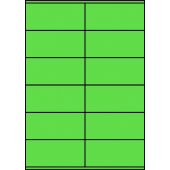 Etykiety A4 kolorowe 105x48 – zielone