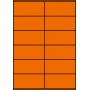 Etykiety A4 kolorowe 105x48 – pomarańczowe