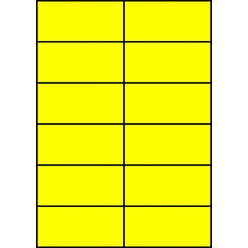 Etykiety A4 kolorowe 105x49,5 – żółte