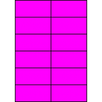Etykiety A4 kolorowe 105x49,5 – różowe