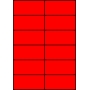 Etykiety A4 kolorowe 105x49,5 – czerwone fluorescencyjne