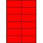 Etykiety A4 kolorowe 105x49,5 – czerwone fluorescencyjne
