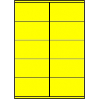 Etykiety A4 kolorowe 105x57 – żółte fluorescencyjne