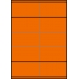 Etykiety A4 kolorowe 105x57 – pomarańczowe