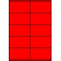 Etykiety A4 kolorowe 105x57 – czerwone fluorescencyjne