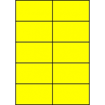 Etykiety A4 kolorowe 105x59,4 – żółte fluorescencyjne