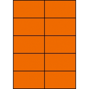 Etykiety A4 kolorowe 105x59,4 – pomarańczowe