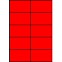 Etykiety A4 kolorowe 105x59,4 – czerwone fluorescencyjne