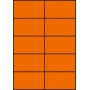 Etykiety A4 kolorowe 105x59,4 – pomarańczowe