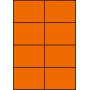 Etykiety A4 kolorowe 105x74 – pomarańczowe