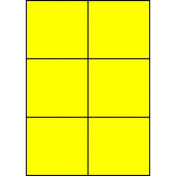 Etykiety A4 kolorowe 105x99 – żółte