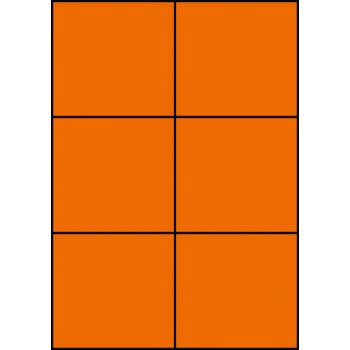 Etykiety A4 kolorowe 105x99 – pomarańczowe