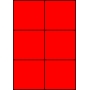 Etykiety A4 kolorowe 105x99 – czerwone fluorescencyjne